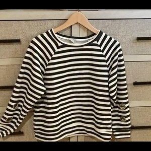 Halogen black and white striped tunic (small)